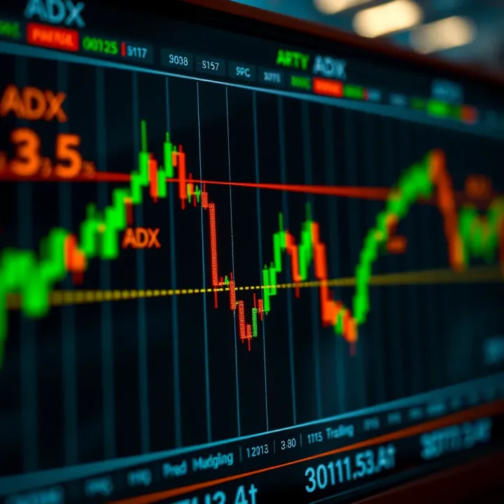 Graph illustrating how the ADX indicator helps identify trend strength and direction in trading