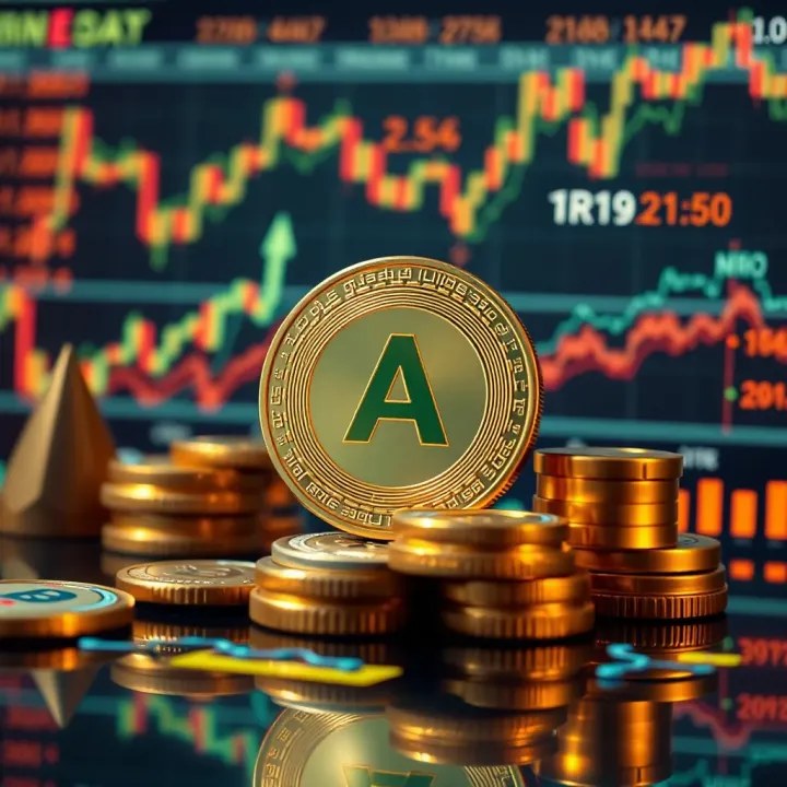 Insights into Alice Coin's Market Potential and Risks Conceptual illustration of digital currency surrounded by data and financial icons