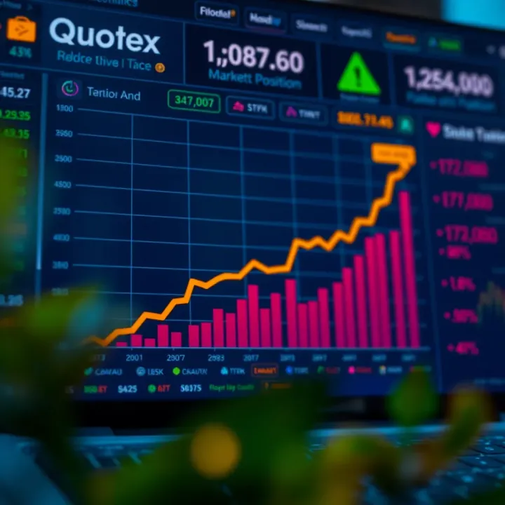 Quotex Revenue Growth and Market Position Overview Graph showing Quotex trading platform revenue growth and market position