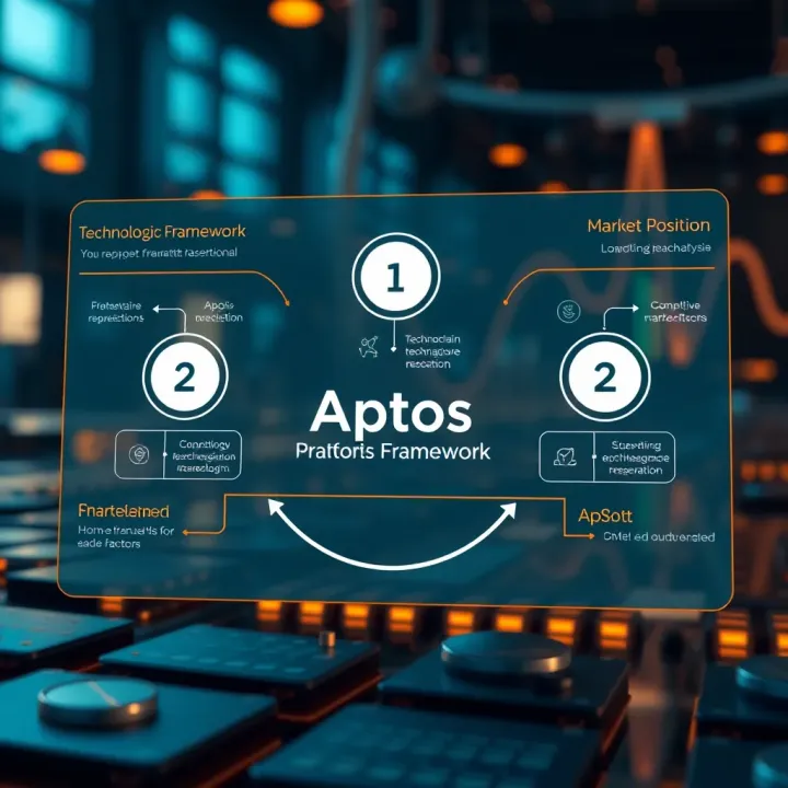 Diagram illustrating Aptos blockchain technology and competitive market factors