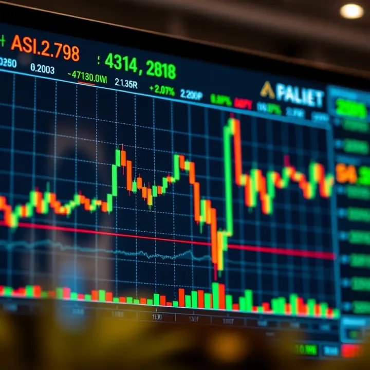 Interactive live chart displaying fluctuations of the Asia Composite Index with candlestick patterns