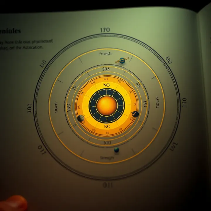Diagram illustrating planetary positions within a birth chart highlighting their strengths and influences
