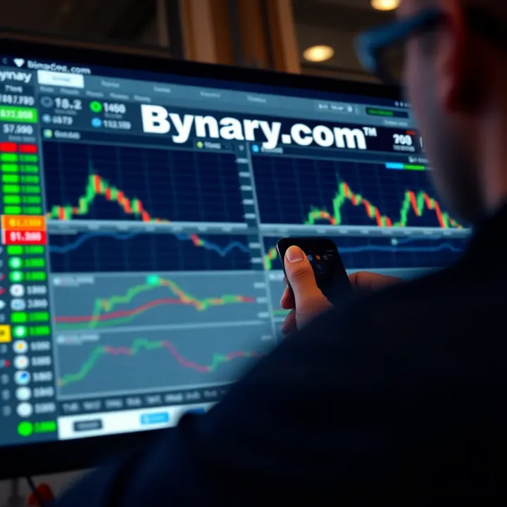 Graphical user interface of Binary.com displaying various trading options and charts