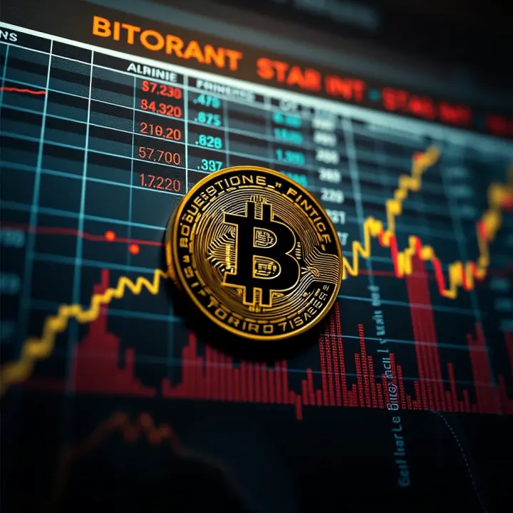 Graph showing projected increase in Bittorrent Coin value with market indicators