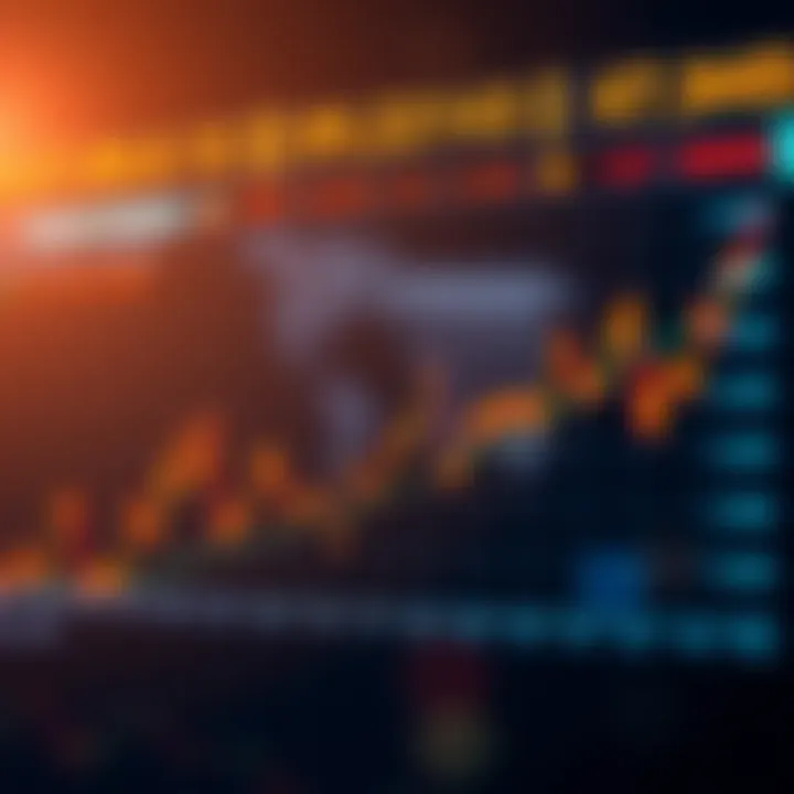 Graph showing fluctuating stock prices in India's financial market