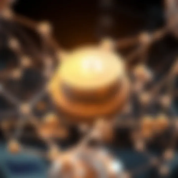 Illustration of blockchain network and technological development impacting BNB value
