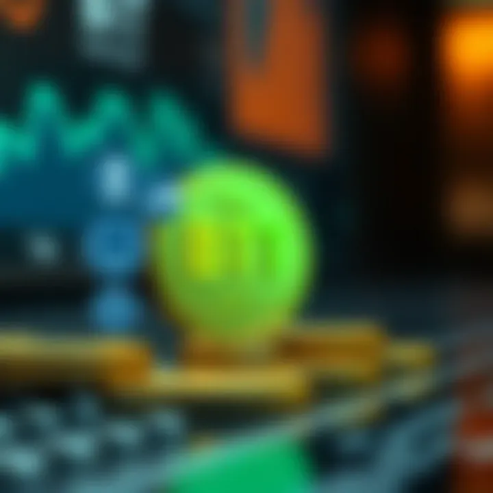 Key Factors Impacting BTT Coin Value Digital representation of factors influencing BTT coin value with icons for technology, market demand, and risk