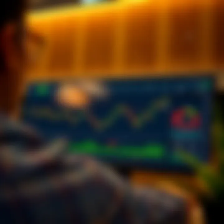 User interface of Quotex platform displaying forex trading charts and real-time market data