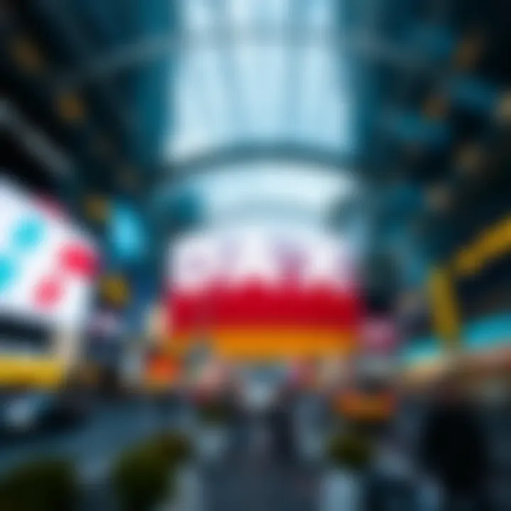 Visual representation of key German companies that make up the DAX index