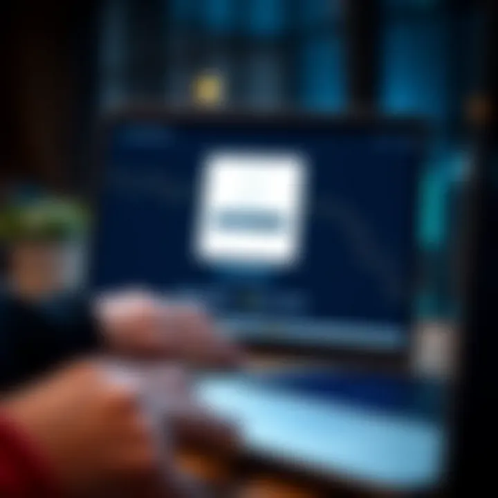 User logging into Dizicx platform on a laptop showing secure access interface
