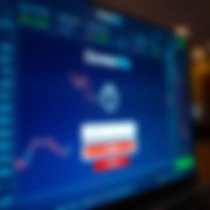 Secure login screen of Exness Go showing authentication and account protection features