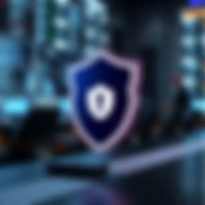 Security shield icon representing safety measures and regulatory compliance of Quotex