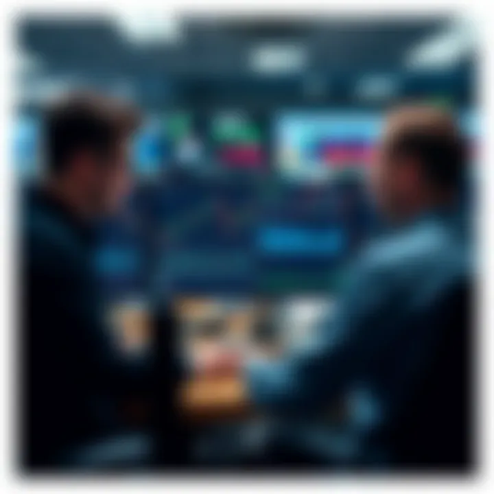 Practical Market Analysis Using Deriv TradingView Integration Traders analyzing multiple financial graphs and market trends using Deriv TradingView integration