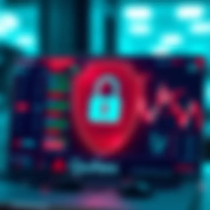 Secure digital shield representing online trading platform protection