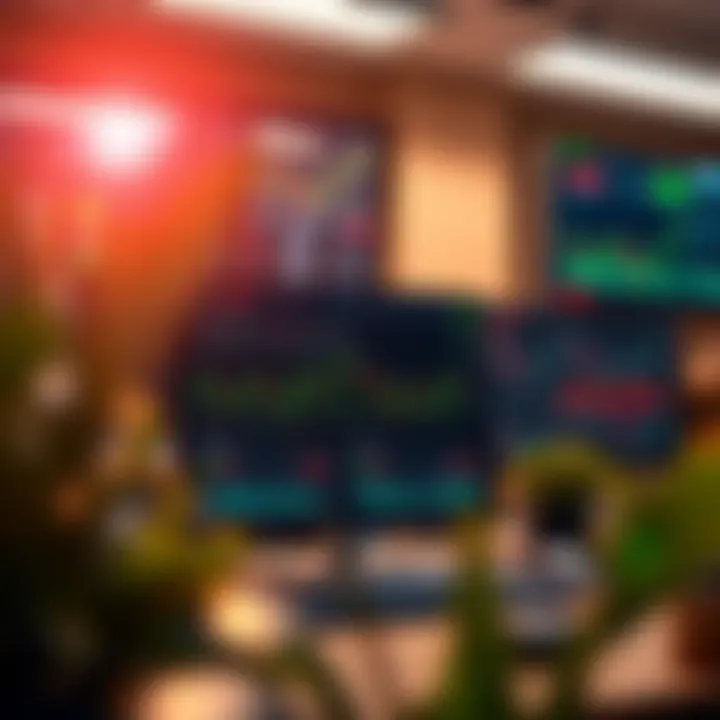 Dashboard of QXBroker trading platform showing various financial instruments and market charts