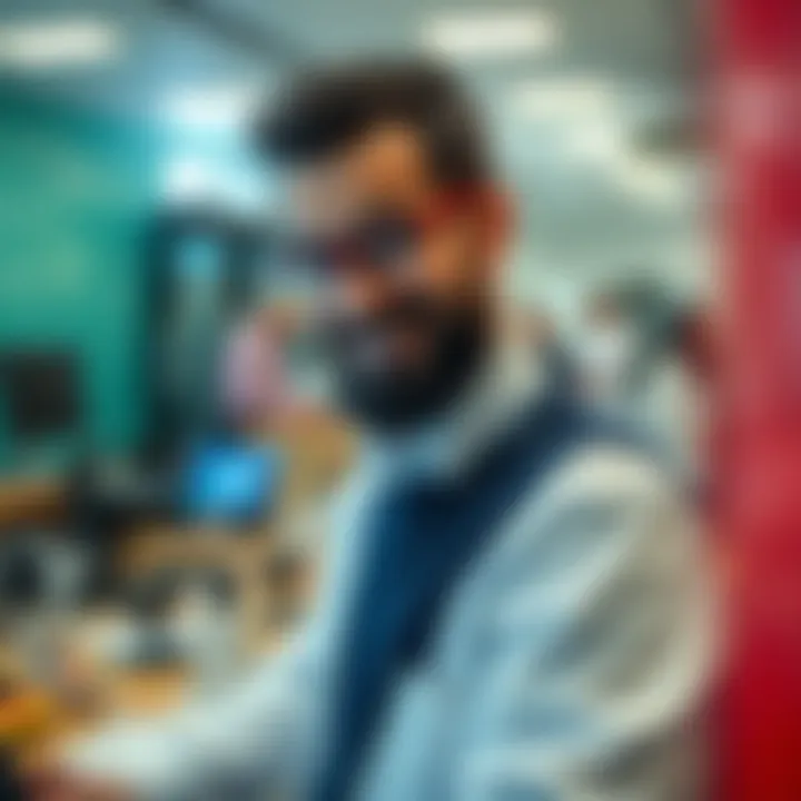 Illustration of interactive educational technology and visual science communication methods used by Ramzi Musallam