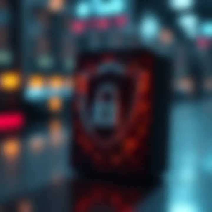 Digital security shield symbolizing protection and secure transactions within trading applications