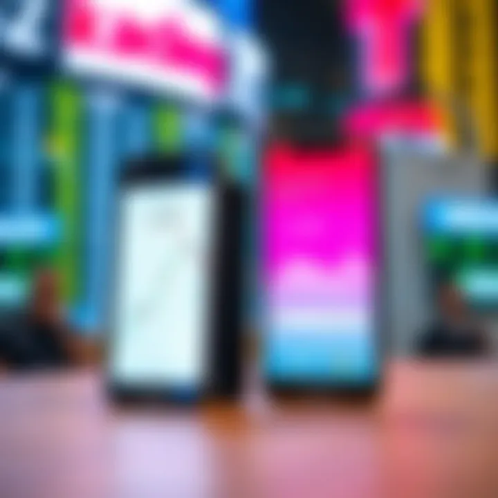 Comparison of various smartphones highlighting features like battery life, connectivity, and performance for traders