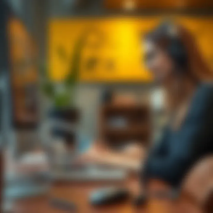 Graphic depicting a customer support chat interface aiding a user with a deposit problem