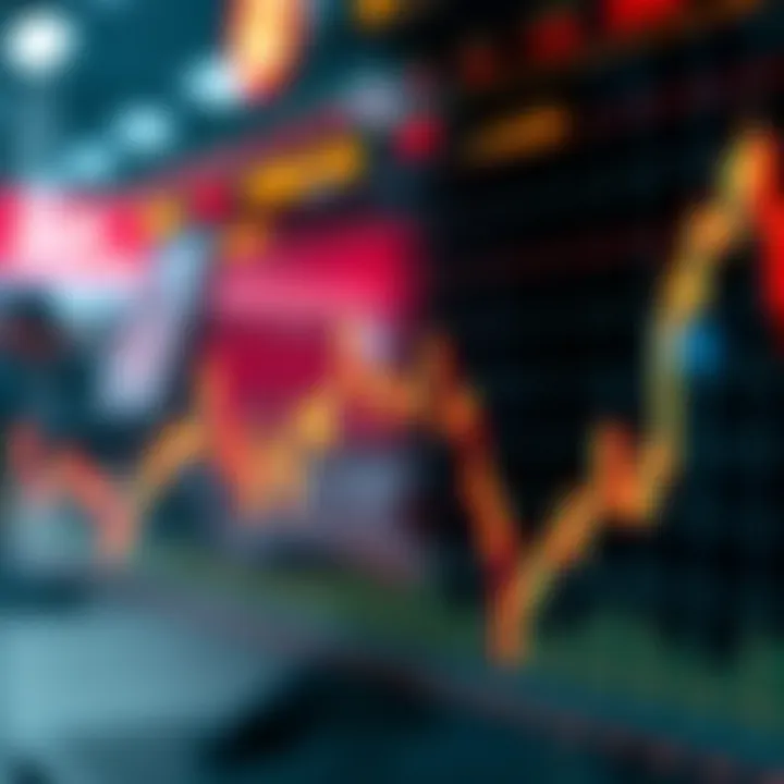 Graph showing the Asia Composite Index live chart with fluctuating stock market trends