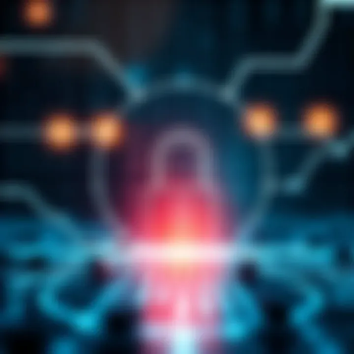 Diagram illustrating the concept of binary login with digital ones and zeros connecting to a secure padlock symbol