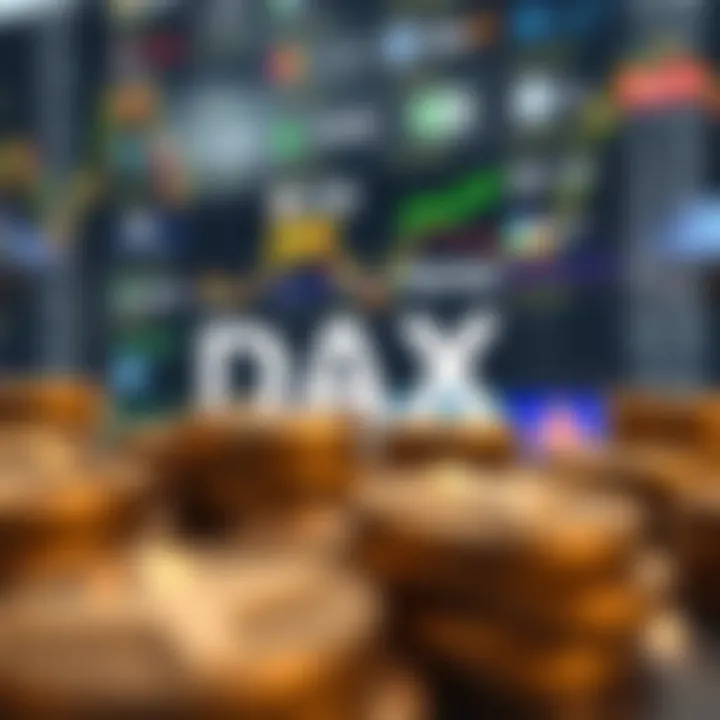 Visual representation of key companies forming the DAX index in Germany
