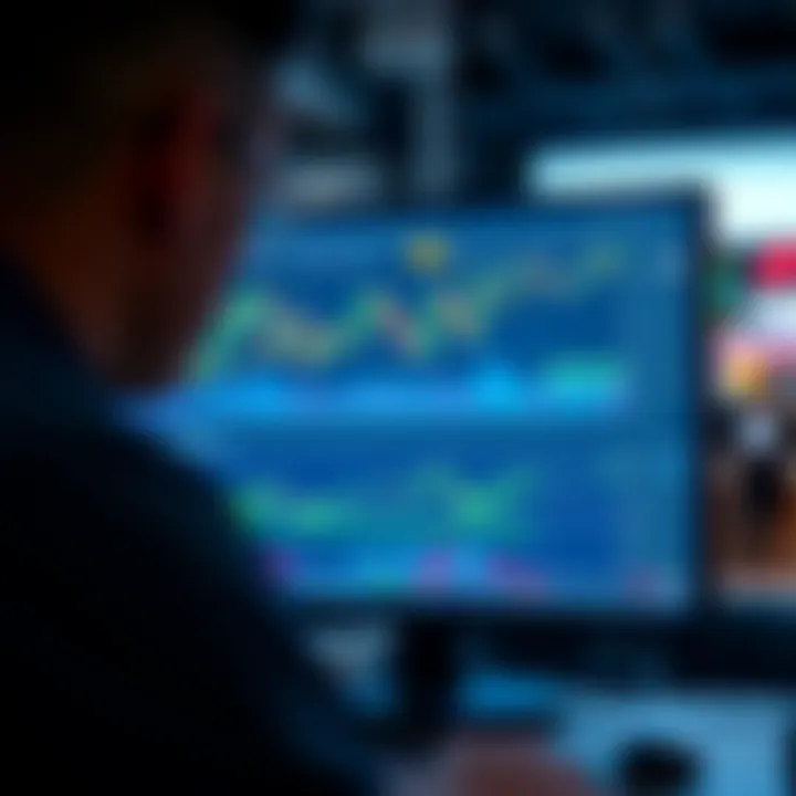 Deriv TradingView Platform with Advanced Charting Tools Deriv TradingView platform showcasing interactive financial charts and trading indicators on a digital screen