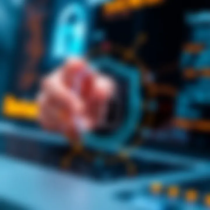 Illustration of secure data encryption and privacy protection symbolizing Derive.com's commitment to user security