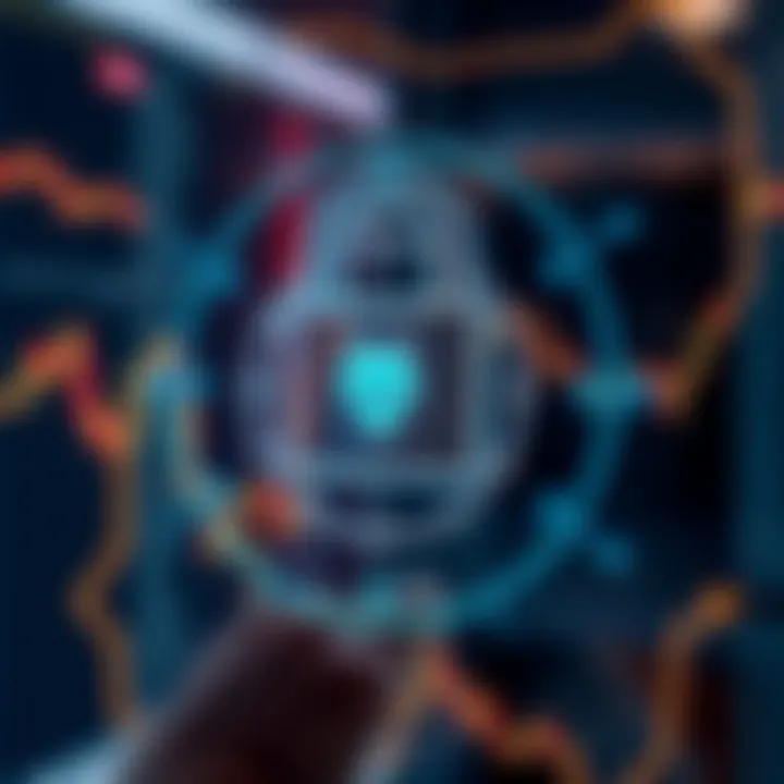 Secure digital lock symbolizing advanced security measures in cryptocurrency trading platform