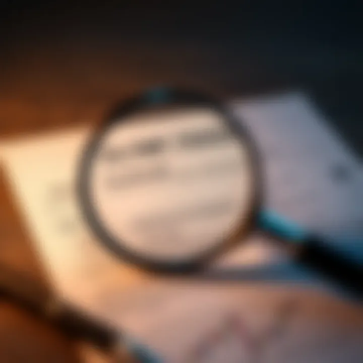 Legal Framework Governing Online Trading Platforms in India Illustration showing a legal document with a magnifying glass highlighting terms related to online trading regulations in India