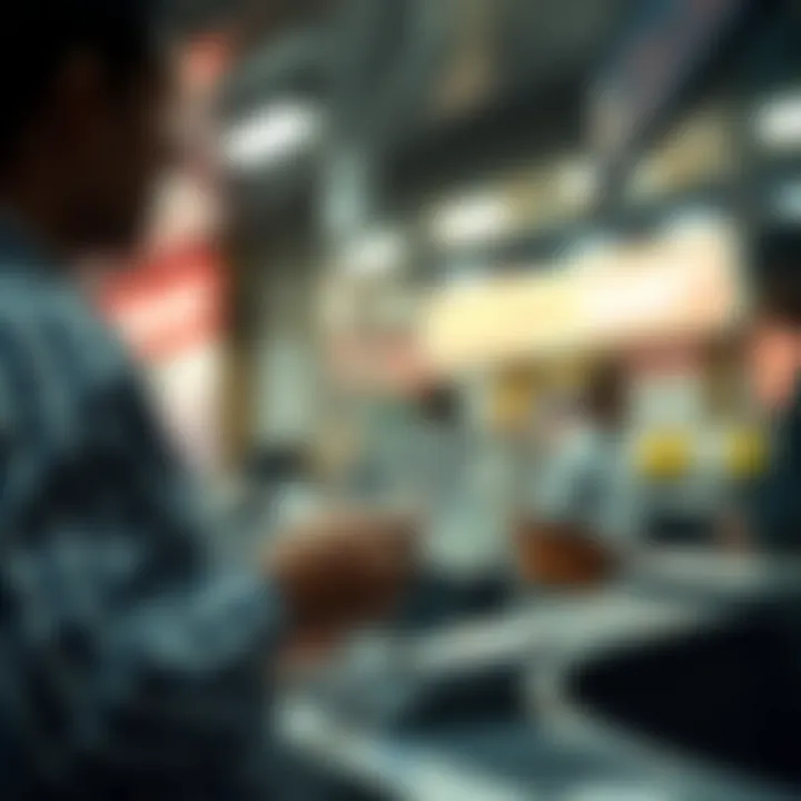 secure bank counter transaction with currency notes