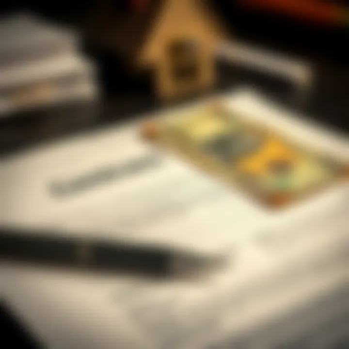Contract Papers and Currency Illustrating Responsibilities in Property Transactions Contract papers with pen and Indian currency depicting property transaction responsibilities
