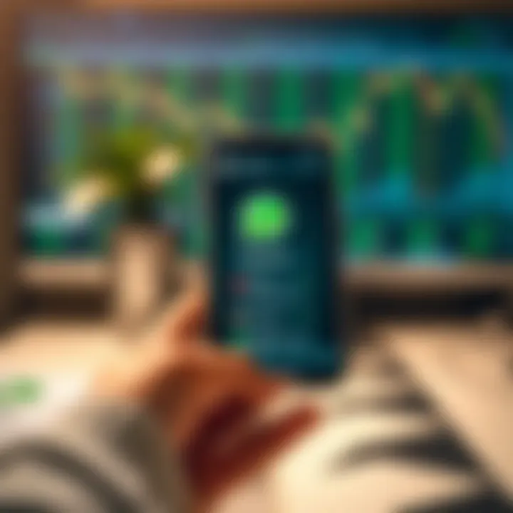 Smartphone screen displaying a WhatsApp group chat focused on forex trading discussions and market updates
