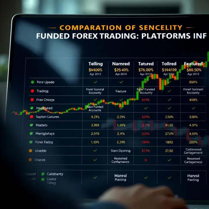 Comparison of Popular Funded Forex Trading Platforms in India Comparison chart of popular funded account platforms for forex traders with features and benefits