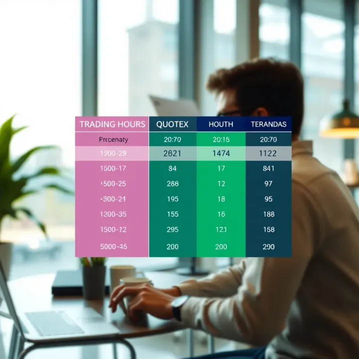 Comparison of Quotex Trading Hours with Other Platforms Comparative chart showing trading hours of Quotex versus other popular trading platforms