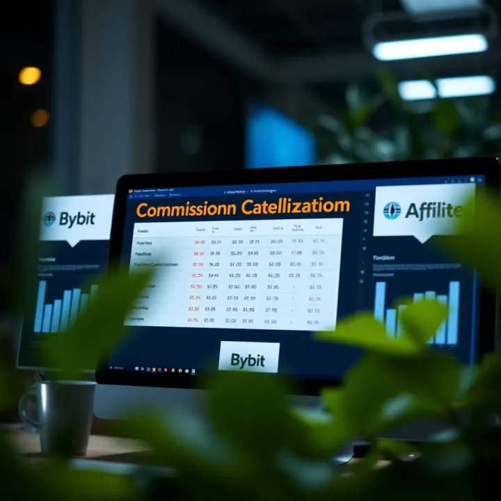 Visual representation of commission structure and affiliate marketing strategy on Bybit