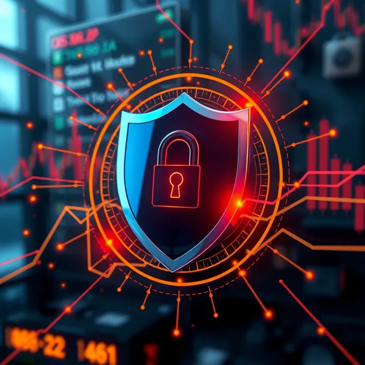 Illustration of security shield representing QXBroker's protection measures and secure account management