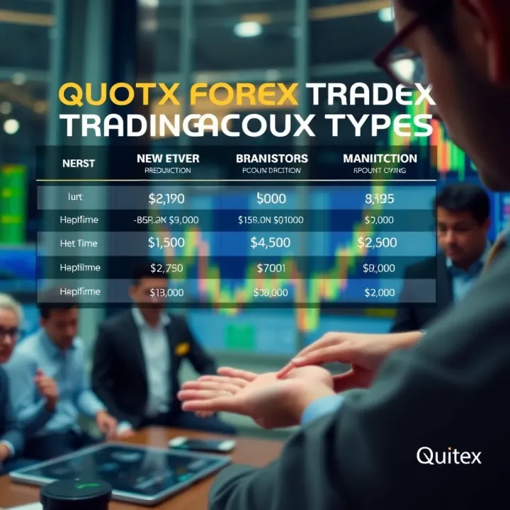 Overview of various account types available on Quotex with key features and benefits