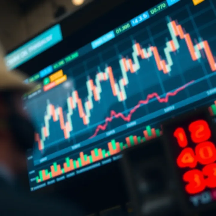 Crude Oil Price Trends and Market Indicators Crude oil price chart displaying upward and downward trends with market indicators