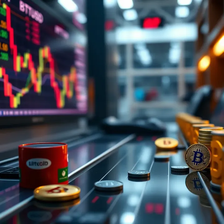 Conceptual illustration of risk management and strategy planning in cryptocurrency trading
