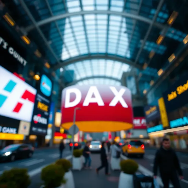 Visual representation of key German companies that make up the DAX index