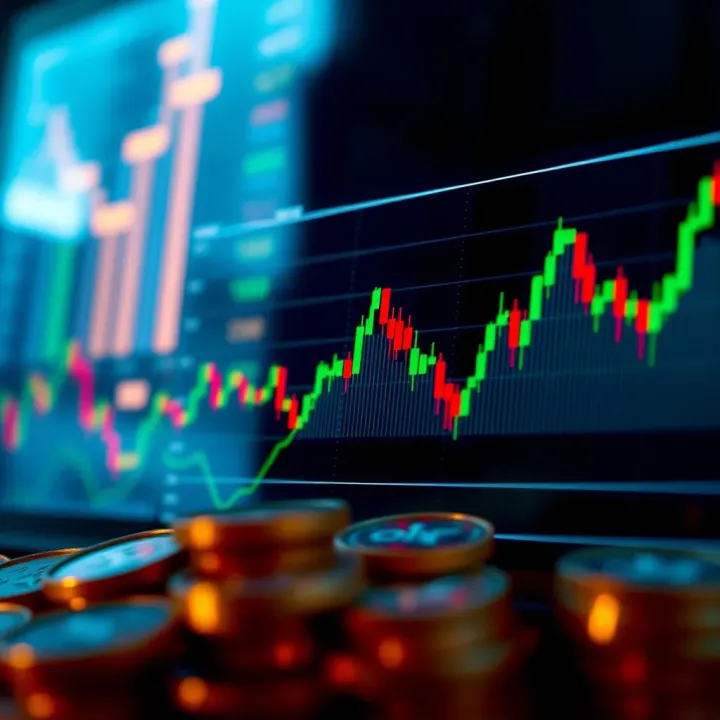 Graph showing Dusk Coin price trends and market fluctuations over time