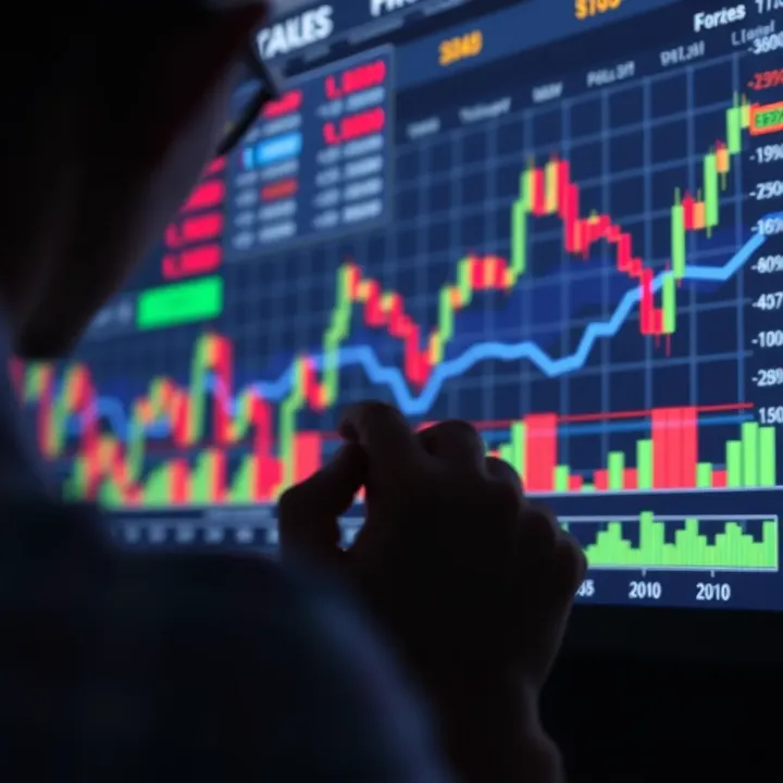 Chart illustrating volatility patterns and economic events impacting forex trading in India