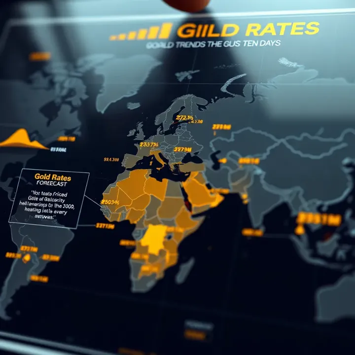 Global map highlighting geopolitical events affecting gold rates
