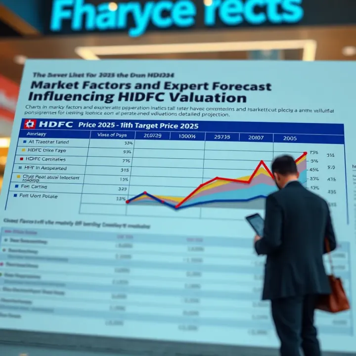 Chart illustrating market factors and expert opinions impacting HDFC's medium-term valuation