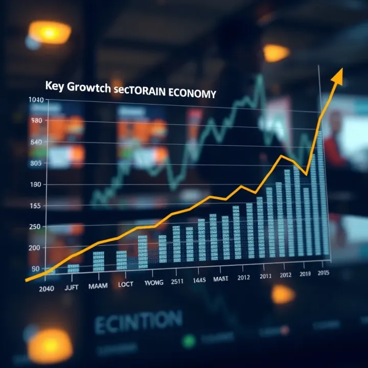 Graph illustrating key growth sectors driving the Indian economy