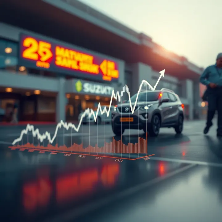Maruti Suzuki Share Price Projection for 2025 Graph depicting Maruti Suzuki's projected stock price trend influenced by market factors