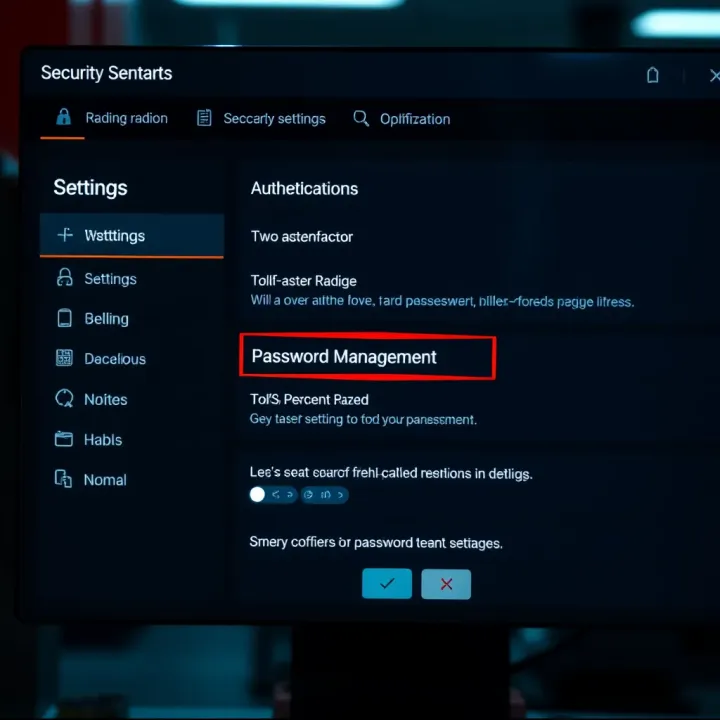 Security Settings in Exness Personal Area Security settings interface in Exness Personal Area with options for two-factor authentication and password management