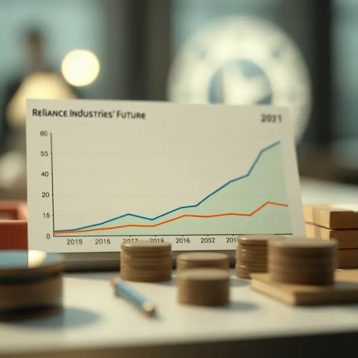 Graph depicting growth trends of Reliance Industries across various sectors