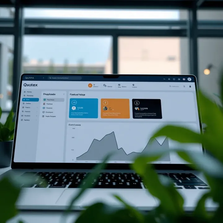 Overview of Features on Quotex Dashboard Dashboard illustrating key features available after logging into Quotex